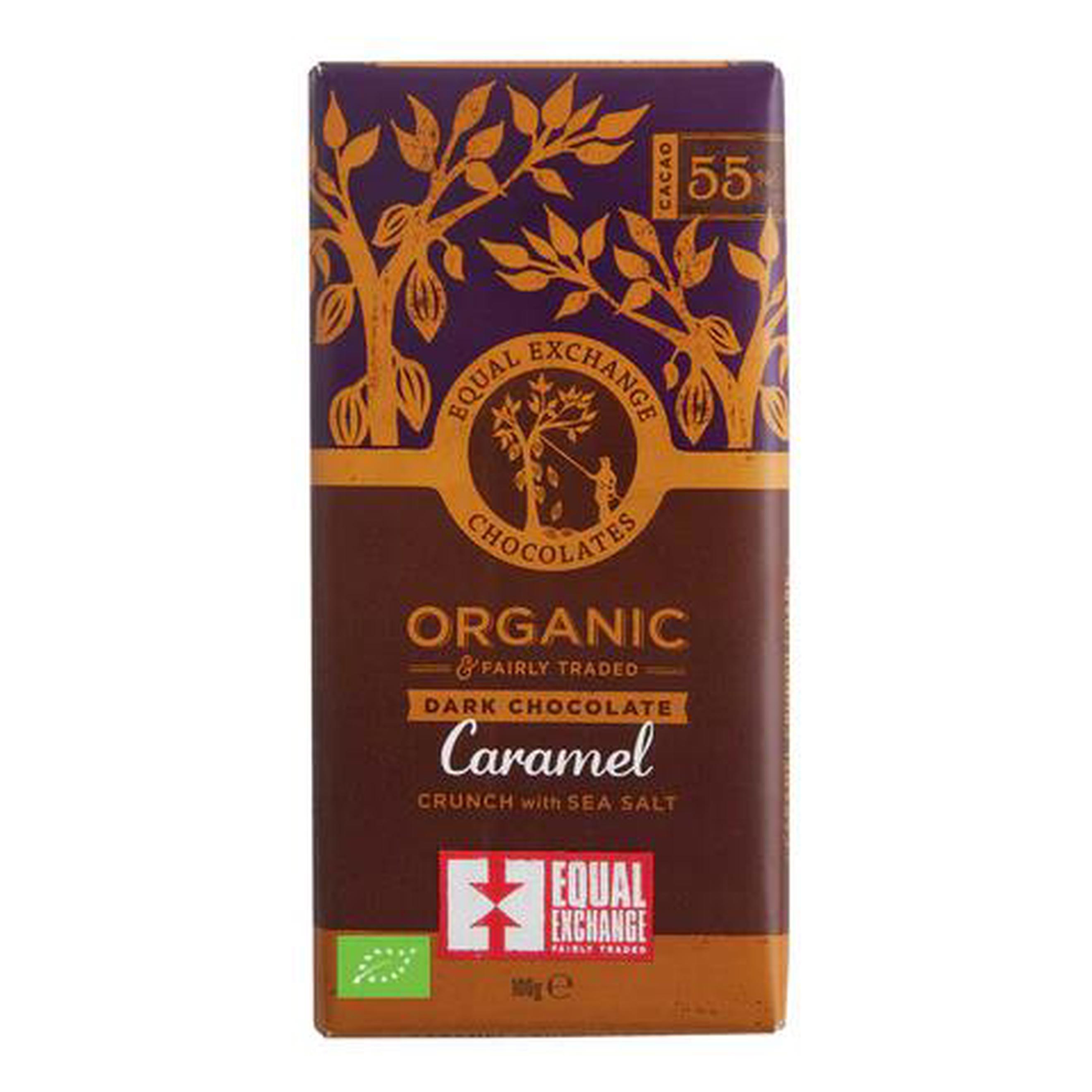 Organic Dark Chocolate Caramel Crunch with Sea Salt – Sweet & Salty Bar